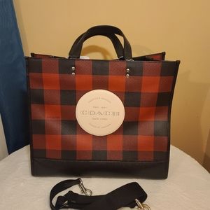 Coach Dempsey Tote  Buffalo Plaid